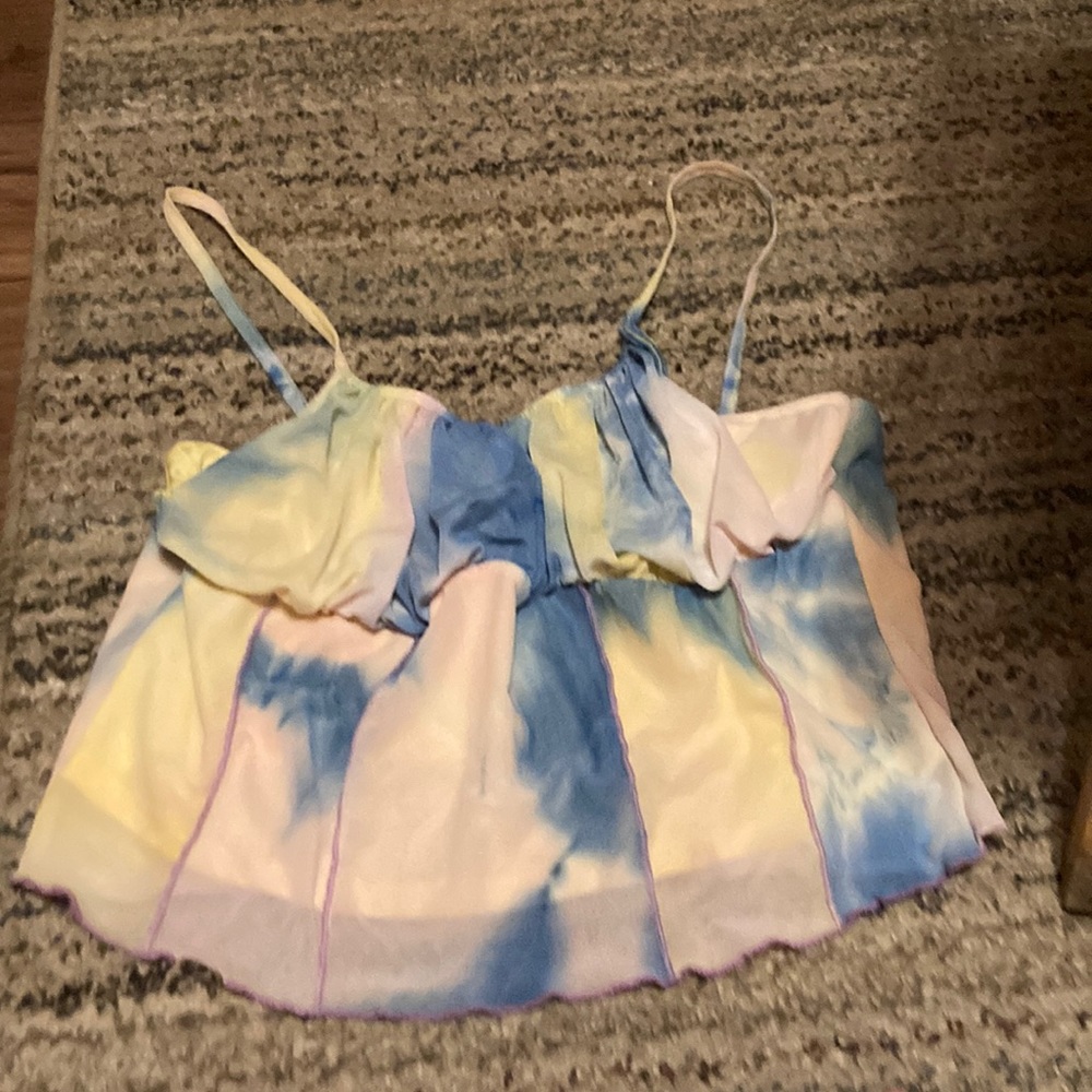 Pastel Multicolor Cropped Tank Top